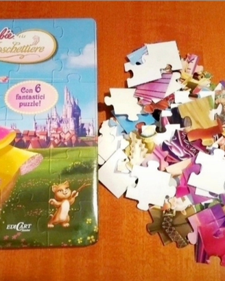 Libro di Barbie con 6 puzzle da 3 anni