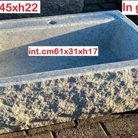 Lavello lavandino in pietra granito 70 cm 1
