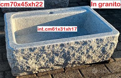 Lavello lavandino in pietra granito 70 cm 1