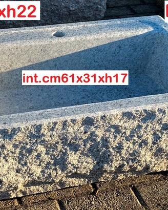 Lavello lavandino in pietra granito 70 cm 1