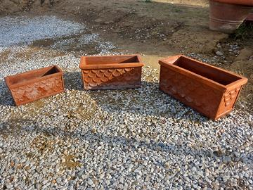 Tre cassette terracotta 