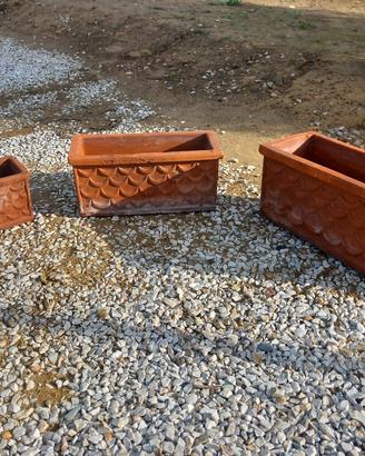 Tre cassette terracotta 
