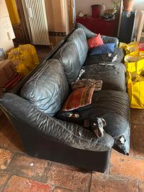 Divano letto singolo in pelle