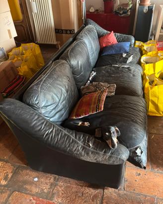 Divano letto singolo in pelle