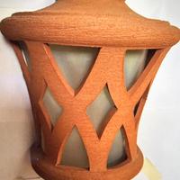 Lampada in terracotta per esterno
