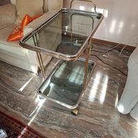 Carrello Porta Vivande con N.2 Ripiani in Vetro