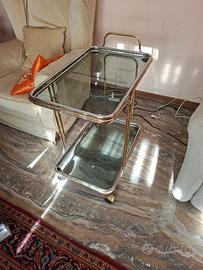 Carrello Porta Vivande con N.2 Ripiani in Vetro