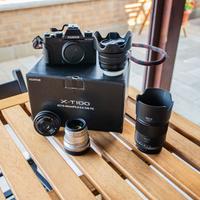 Kit Fujifilm X-T100 + XC 15-45 + 3 obiettivi