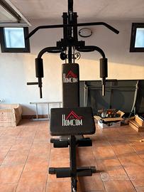 HOMCOM Power Tower Multifunzione con pesi 45kg