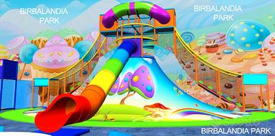 Scivolo Arrampicata Vulcano per Area Gioco Bambini