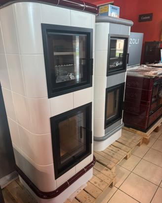 Stubette legna con forno in maiolica