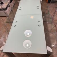 Tavolo vetro allungabile piu 6 sedie