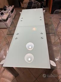 Tavolo vetro allungabile piu 6 sedie