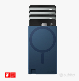 Portacarte Ekster Cardholder Pro MagSafe Blu RFID