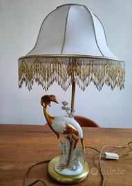 Lampada da tavolo porcellana bianca/dorata