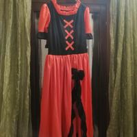 Vestito Costume di Carnevale Can Can Taglia M/L