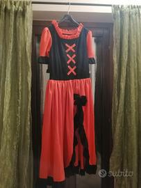 Vestito Costume di Carnevale Can Can Taglia M/L