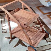 Carrello portavivande in legno