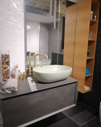 Mobile bagno cm. 170 con doppio specchio