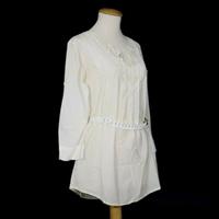 Caftano copricostume bianco in cotone - tg. S