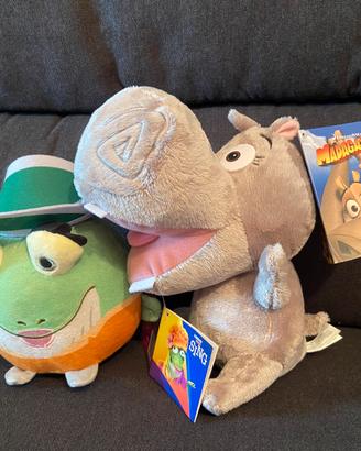 Peluche Madagascar e Sing nuovi