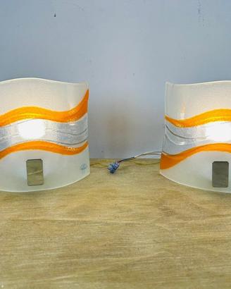 Coppia di applique in vetro murano  vintage