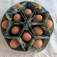 Cestino porta uova/pane in tessuto