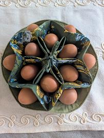 Cestino porta uova/pane in tessuto