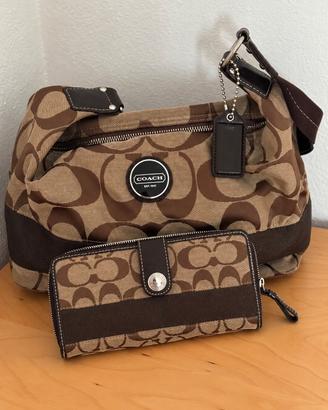 Borsa coach e portafoglio coordinato🍁