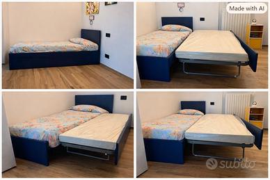 Letto Nuk con rete e materasso 90x200 180x200