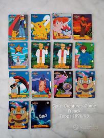 14 carte Pokemon "Creatures, Game Freak