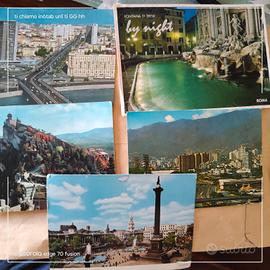 5 cartoline affrancate