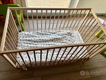 Lettino Ikea sniglar con materasso