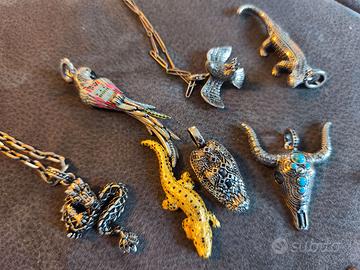 7x veri ciondoli in argento 925