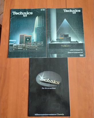 3 Cataloghi Vintage Technics Originali (1987-2000)