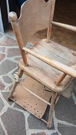 seggiolone di legno da restauro