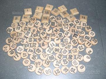 Gioco della tombola in legno antico