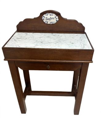 Tagliere antico in legno e marmo