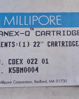 Cartuccia Millipore Organex-Q