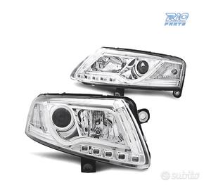 FARI XENON AUDI A6 4F 04-08 LUCE DIURNA REAL TUBE 