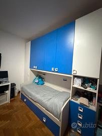 armadio a ponte con letti estraibili