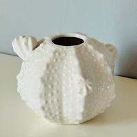 Vaso bianco a forma di cactus