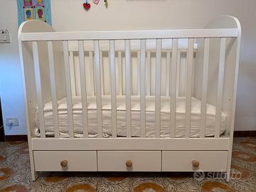 Lettino gonatt ikea modulabile con materasso