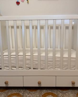 Lettino gonatt ikea modulabile con materasso