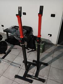 home gym-  bilanciere e manubri + pesi + rack 
