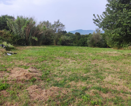 Terreno con casetta legn uso abitativo
