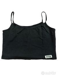 Top nero cotone