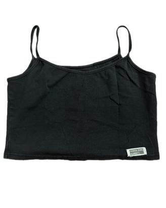 Top nero cotone