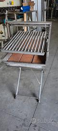 barbecue inox richiudibile con griglia sali e scen