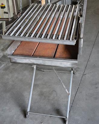 barbecue inox richiudibile con griglia sali e scen